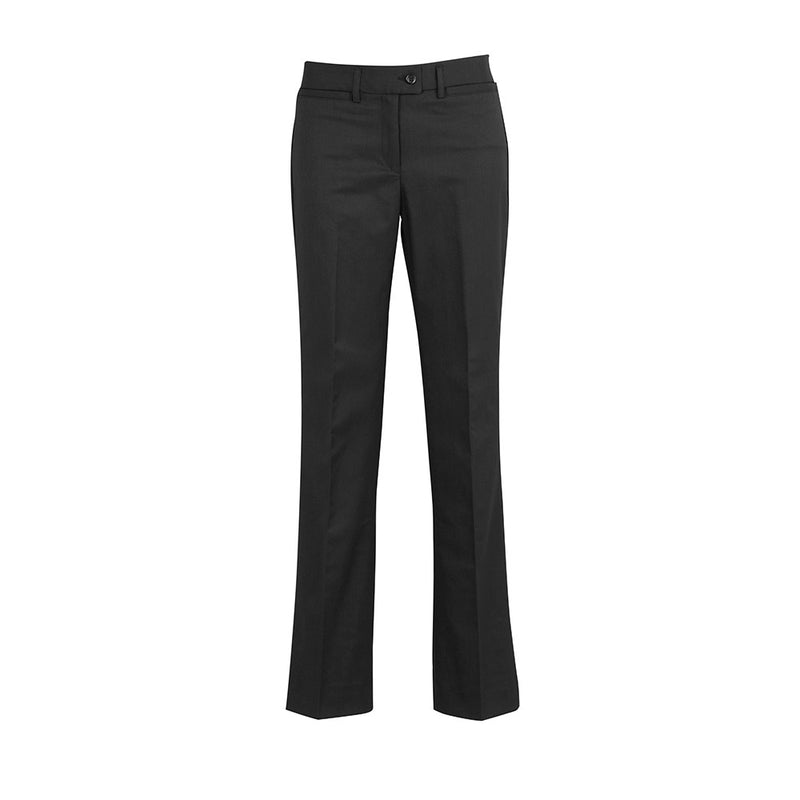 Load image into Gallery viewer, Biz Womens Cool Stretch Relaxed Pant featuring a mid-rise waist, straight leg, and front horizontal pockets. Designed for comfort with mechanical stretch, ideal for workplace wear, reflecting Active Safety's focus on durable workwear.