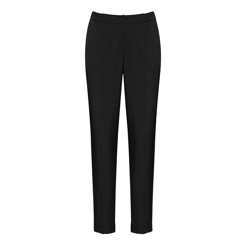 Load image into Gallery viewer, Biz Womens Cool Stretch Ultra Comfort Waist Pant with straight leg and slight taper, high-rise fit, elastic sides and back, and side pockets, designed for breathability and comfort in warm climates.
