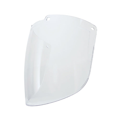 Honeywell Turboshield Replacement Visor: Clear plastic face shield with a curved edge, offering 50% more chin coverage, excellent optics, and increased field of view, ideal for enhanced safety at Active Safety.