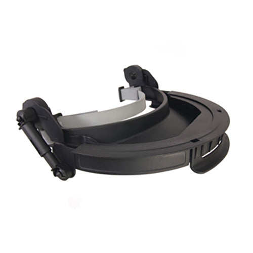 Honeywell Turboshield Hard Hat Adapter, designed for enhanced head and face protection, features a dual-hinge design for increased clearance, ensuring compatibility with most hard hats and other PPE accessories.