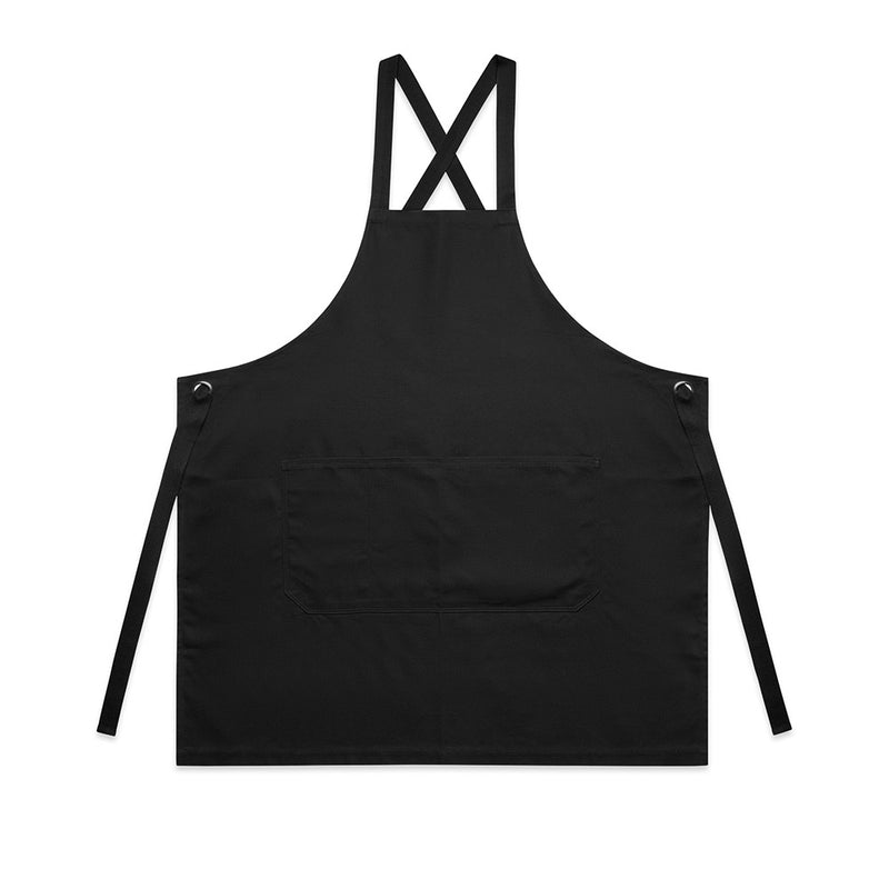 Load image into Gallery viewer, AS Colour 1082 Carrie Apron with herringbone cross over shoulder strap, metal eyelets, and front patch pocket, designed for durability and functionality in active work environments.