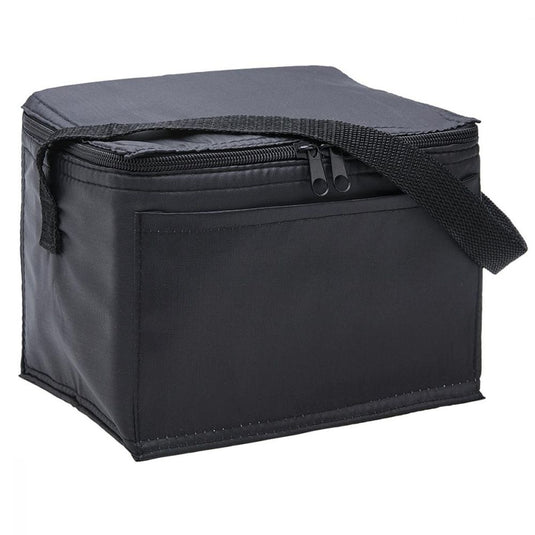 Arctic Cooler Bag 4.5 Litres with thermal lining, adjustable shoulder strap, front slip pocket, and zip main compartment, designed to hold six 330ml cans, ideal for on-the-go cooling needs.