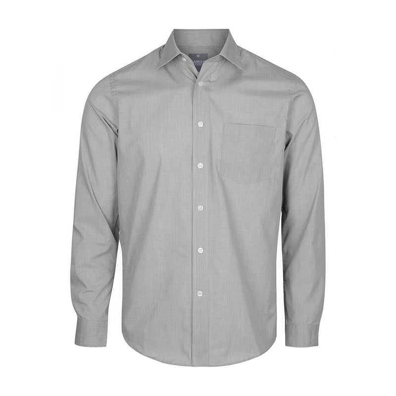 Load image into Gallery viewer, Windsor Puppy Tooth Long Sleeve Shirt featuring a contemporary fit, placket front, classic collar, convertible cuff, and left chest pocket, ideal for professional workwear settings from Active Safety's collection.