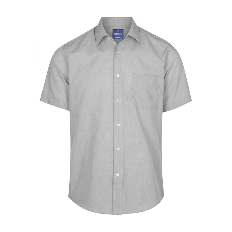 Load image into Gallery viewer, Windsor Puppy Tooth Short Sleeve Shirt, featuring a contemporary fit with a placket front, classic collar, and left chest pocket. Ideal for workplace uniform needs, aligning with Active Safety's commitment to quality workwear.