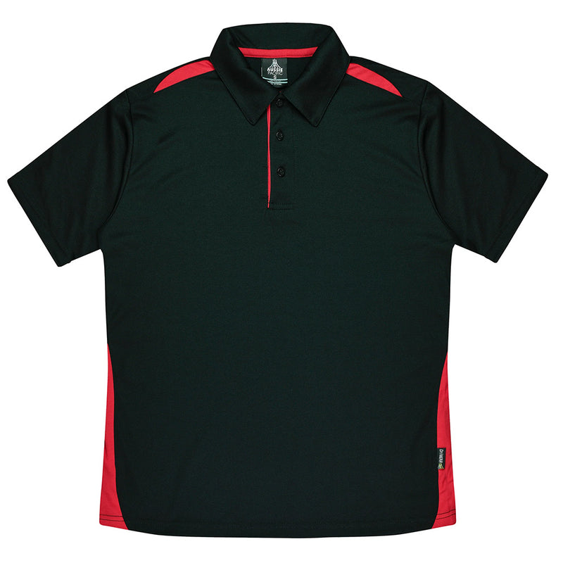 Load image into Gallery viewer, Paterson Mens Short Sleeve Polo featuring a classic self-fabric collar, 3-button placket, and contrast panels, ideal for active wear. Crafted from moisture-wicking, easy-care cotton-polyester blend, perfect for professional or casual settings.