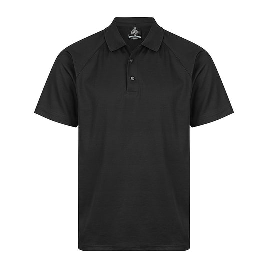 Keira Mens Short Sleeve Polo featuring a moisture-removing cottonback pique knit, raglan sleeves, and a 3-button placket. Suitable for active wear, reflecting Active Safety's commitment to quality workwear.