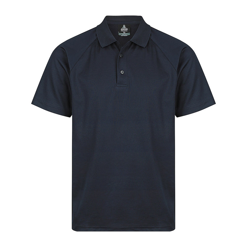 Load image into Gallery viewer, Keira Mens Short Sleeve Polo featuring a moisture-wicking cottonback pique knit, raglan sleeves, knitted collar, and a three-button placket, ideal for workplace comfort and durability from Active Safety.