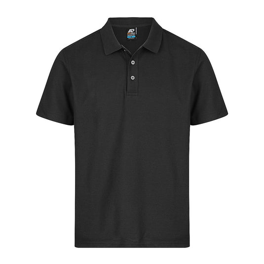 Hunter Mens Short Sleeve Polo, designed for durability with 210 gsm polyester-cotton blend. Features snag-resistant, moisture-wicking fabric, and an easy-care finish. Ideal for workplace safety and comfort, includes a loose pocket.