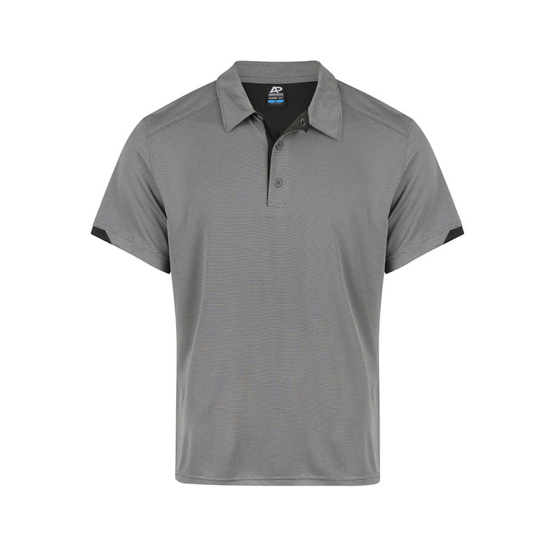 Load image into Gallery viewer, Morris Mens Short Sleeve Polo features a self-fabric collar, front and back yoke, contrast sleeve hem, and side vents for enhanced movement, ideal for modern workwear and active environments.