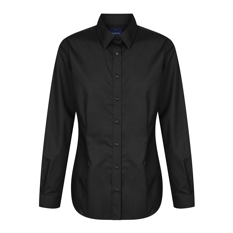 Load image into Gallery viewer, Nicholson Premium Poplin Long Sleeve Shirt features a classic collar, placket front, and hidden modesty button, designed for a tailored fit with adjustable cuffs, aligning with Active Safety's professional workwear offerings.