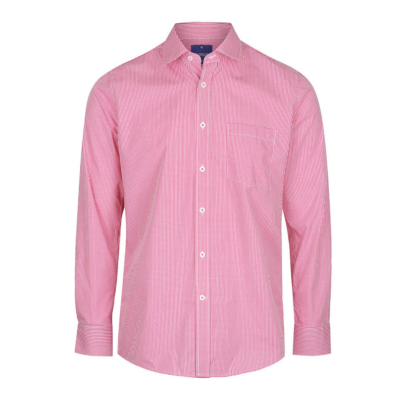 Load image into Gallery viewer, Westgarth Gingham Long Sleeve Shirt featuring a contemporary fit, classic collar, placket front, convertible cuffs, and a left chest pocket, embodies versatile style suitable for workplace safety and uniform needs.