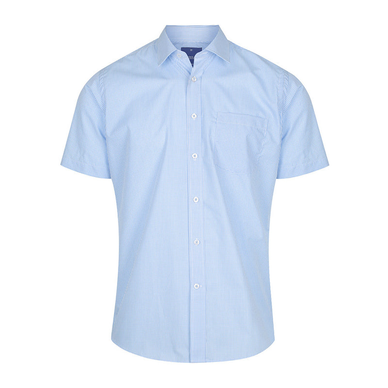 Load image into Gallery viewer, Westgarth Gingham Short Sleeve Shirt featuring a contemporary fit, placket front, classic collar, and left chest pocket, ideal for safety-conscious workwear.