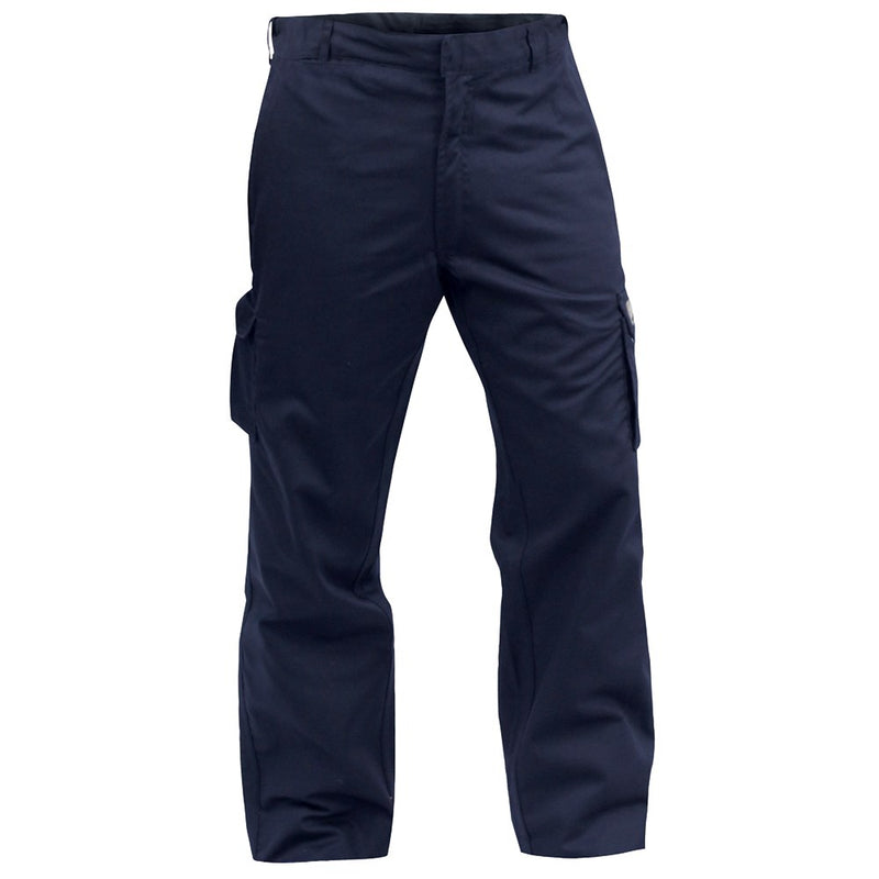 Load image into Gallery viewer, Bison Polycotton Drivers Pant with durable twin-stitched seams, multiple pockets including cargo and cell-phone pockets, and a modern plain front design, ideal for workplace safety and functionality.