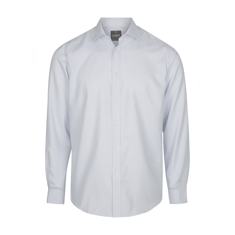 Load image into Gallery viewer, Landsdowne Micro Step Long Sleeve Shirt features a contemporary fit, placket front, spread collar, and convertible cuff, ideal for workplace settings.