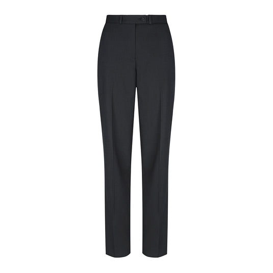 Elliot Women's Utility Pant with a concealed comfort waist, angled side pockets, jet back pockets, and a key chain belt loop, ideal for workplace safety and utility.