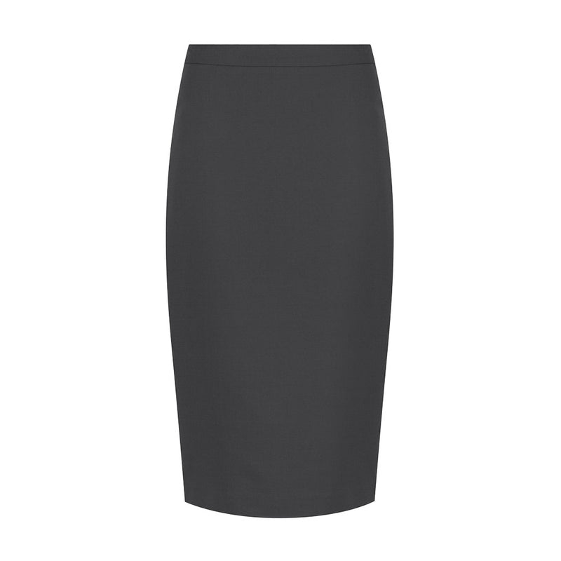 Load image into Gallery viewer, Elliot Women’s Longline Pencil Skirt features a curved waistband and side zip, designed with a centre back split for ease of movement, fully lined for comfort, ideal for professional or workplace settings.