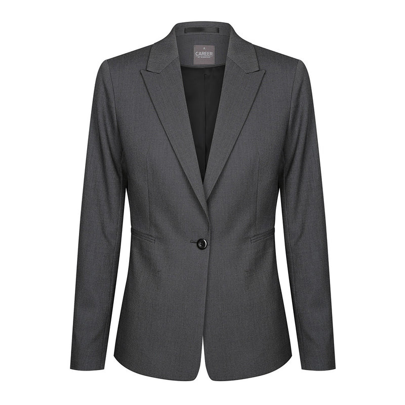 Load image into Gallery viewer, Elliot Womens One Button Jacket, featuring a single notch lapel and side jet pockets. Ideal for professional settings, crafted from polyester, viscose, and spandex blend, enhancing workplace attire from Active Safety.