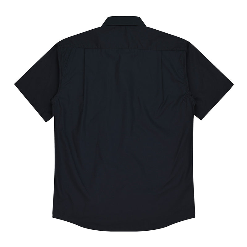 Load image into Gallery viewer, Kingswood Mens Short Sleeve Shirt, showcasing a stylish cut ideal for everyday comfort. Made of polyester-cotton blend with anti-pill treatment, perfect for workwear and uniform needs.