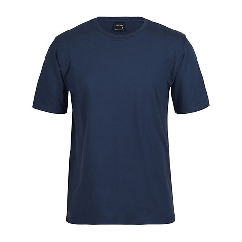JB's Classic Cotton T-Shirt with crew neck and reinforced seams, designed for durability and comfort, ideal for active and safety-focused work environments, showcasing structural detailing for enhanced fit and stability.