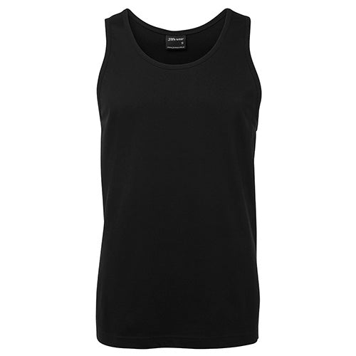 JB's Cotton Singlet, a classic fit tank top, crafted from 190gsm ring spun Jersey knit fabric, ideal for active wear. Perfect for integrating into safety-focused workwear or casual attire.