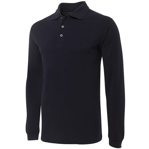 Load image into Gallery viewer, JB's Signature L/S Polo Shirt features long sleeves and a 3-button placket, crafted from a durable polyester-cotton blend. Designed for comfort and safety, it aligns with Active Safety's workwear standards.