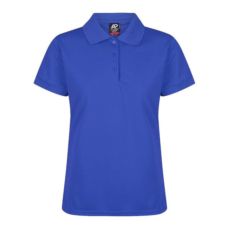 Load image into Gallery viewer, Lachlan Ladies Short Sleeve Polo featuring a honeycomb knit design with a knitted collar and cuff, crafted from 160gm 100% polyester for moisture removal and easy care, ideal for workplace uniforms.