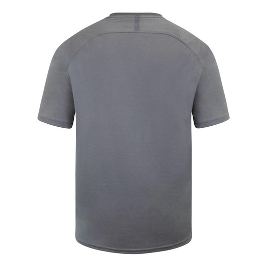 Bison Recycled Polyester T-Shirt, Grey, featuring short sleeves and a durable design, ideal for active safety environments. This performance shirt offers comfort, ventilation, and odor resistance, perfect for workplace wear.
