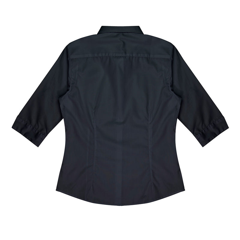 Load image into Gallery viewer, Kingswood Lady Shirt 3/4 Sleeve features a stylish, feminine cut with a collar and long sleeves. Designed for easy care and quick drying, this lightweight shirt is ideal for workplace uniforms.