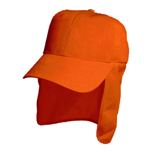 Luminescent Safety Cap with Flap featuring a structured 6-panel design, legionnaire flap, and pre-curved peak, ideal for workplace safety from New Zealand's leading safety gear retailer, Active Safety.