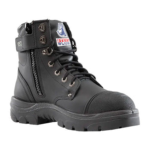 Steel Blue Argyle Zip Safety Boots, Scuff Cap image