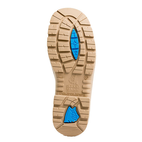 Load image into Gallery viewer, Steel Blue Argyle Zip Scuff Cap Safety Boots feature a robust steel toe, abrasion-resistant scuff cap, and side zipper. Ideal for workplace safety with durable, heat-resistant TPU outsole and slip-resistant properties.