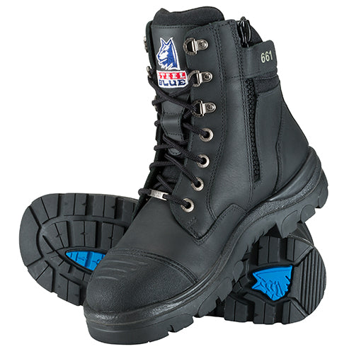 Steel Blue Southern Cross Zip Safety Boots, Black – Active Safety