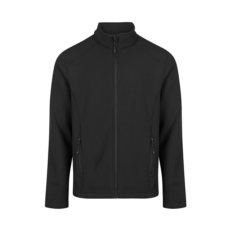 Load image into Gallery viewer, Selwyn Kids Soft Shell Jacket, featuring a 2-layer performance design with water-repellent, wind-resistant finish, fleeced chin guard, and shaped back tail, ideal for children's safety and comfort in active environments.