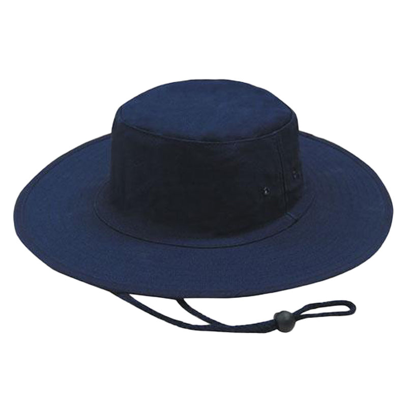 Load image into Gallery viewer, Canvas Wide Brim Hat featuring an 8cm wide brim and a towelling sweatband, equipped with a cord and toggle for secure fit. Available in sizes from Small to XL, ideal for safety and outdoor work environments.