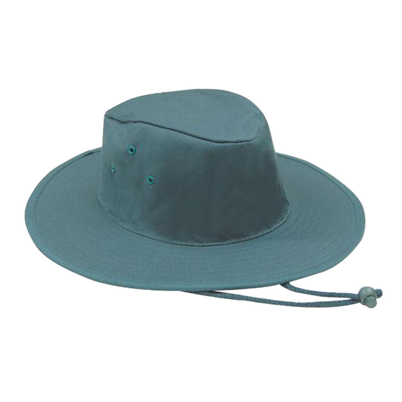 Load image into Gallery viewer, Poly Cotton Slouch Wide Brim Hat featuring a very thick 8cm wide brim, matching metal eyelets, a fully lined crown, and a comfortable cotton sweatband, ideal for sun protection in safety environments.