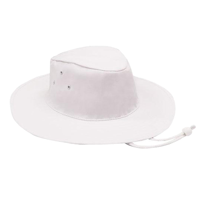 Load image into Gallery viewer, Poly Cotton Slouch Wide Brim Hat featuring a thick 8cm brim, metal eyelets, a fully lined crown, and a cotton sweatband, designed for comfort and safety in workplace environments.