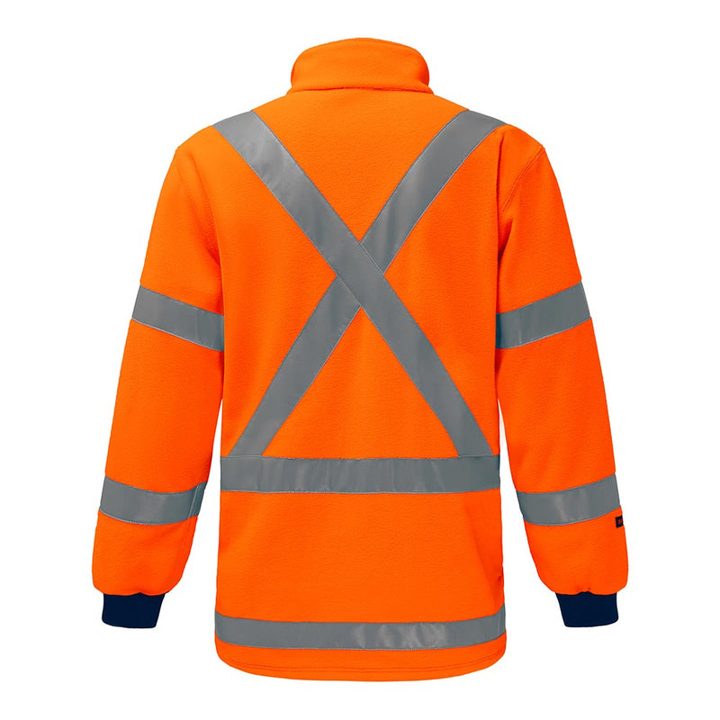 Load image into Gallery viewer, Bison ¼ Zip TTMC X-Back Orange Polar Fleece