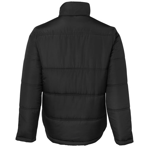 Load image into Gallery viewer, JB's Adventure Puffer Jacket features a polyester pongee shell with thick poly fill, horizontal design lines, and a chunky front zipper, ideal for safety and workwear environments.