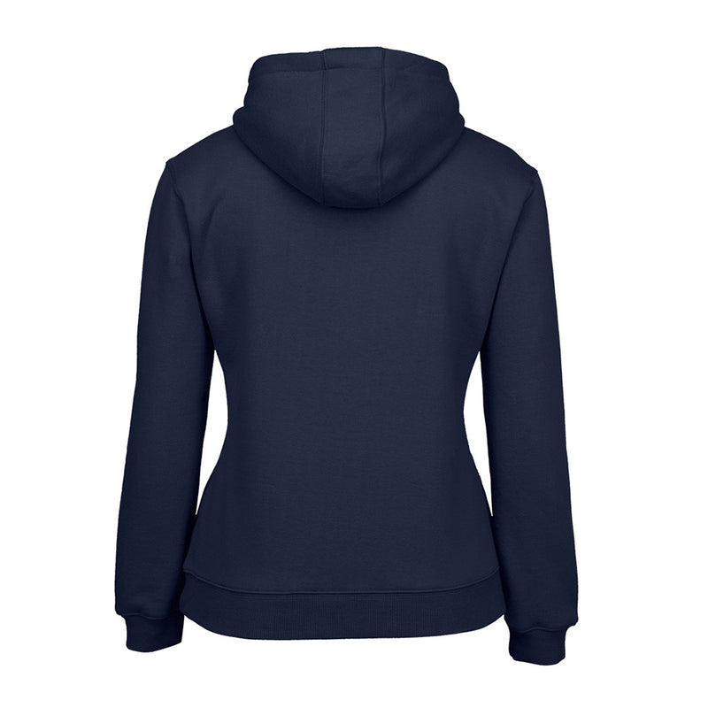 Load image into Gallery viewer, JB's Ladies Fleece Pullover Hoodie, featuring a fully lined hood, front kangaroo pocket, and 2x2 rib cuffs, designed for comfort in work or casual settings.