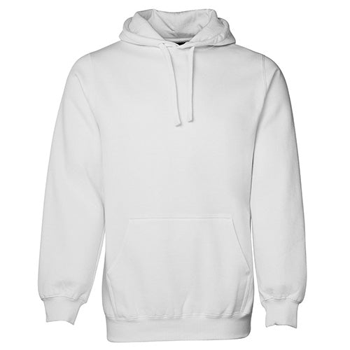 Load image into Gallery viewer, JB's Fleecy Pullover Hoodie, a classic fit featuring a fully lined hood, front kangaroo pocket, and ribbed cuffs, ideal for safety-conscious environments, highlighting comfort and practicality.