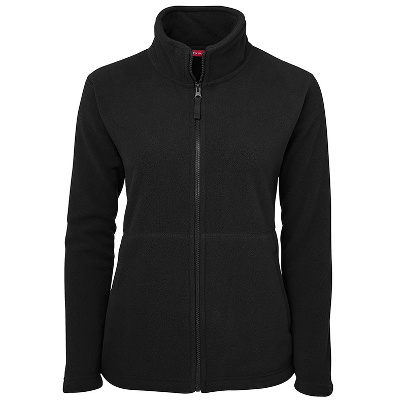 Load image into Gallery viewer, JB's Ladies Full Zip Polar Fleece, featuring a durable 100% polyester build and urban fit, showcases a sleek design with a zipper and two front pockets, ideal for active safety environments.