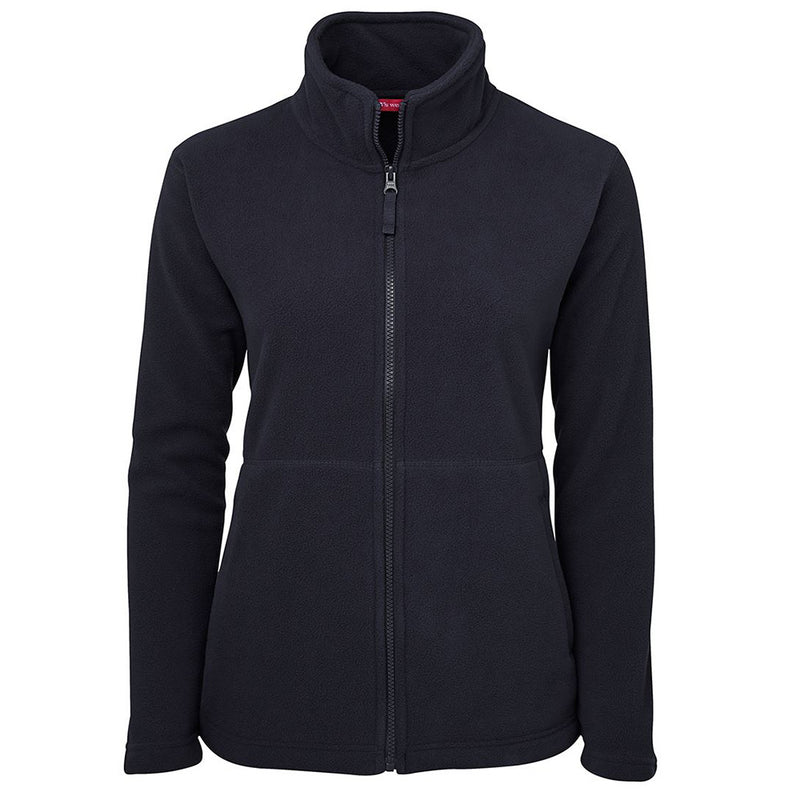 Load image into Gallery viewer, JB's Ladies Full Zip Polar Fleece, a durable 100% polyester jacket with a full zipper and two front pockets, designed for urban fit and active safety needs.