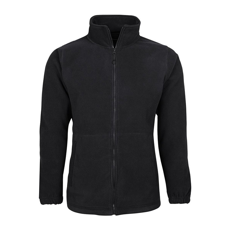 Load image into Gallery viewer, JB's Full Zip Polar Fleece jacket features a sleek design with a full-length zipper and two front pockets, crafted from durable 100% polyester, ideal for safety and work environments.