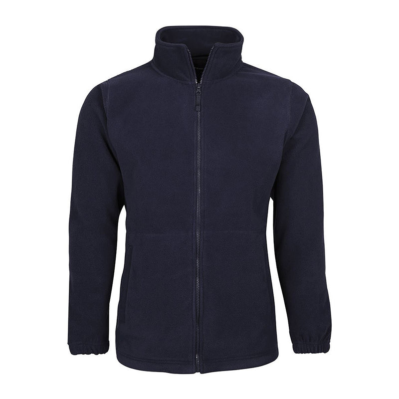 Load image into Gallery viewer, JB's Full Zip Polar Fleece jacket, featuring a durable 100% polyester material and urban fit, includes two front pockets and a full-length zipper, ideal for workplace safety and comfort.