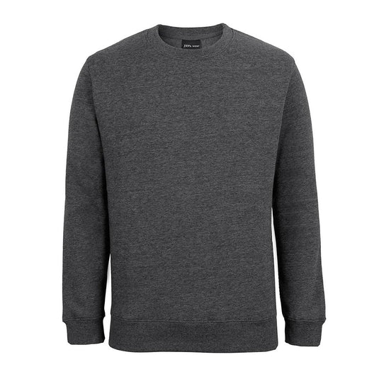 JB's Classic Fit Fleece Sweatshirt showcases a comfortable design with 2 x 2 rib cuffs and hem, crafted from cotton-rich CVC fleece, ideal for workplace uniforms and active safety environments.