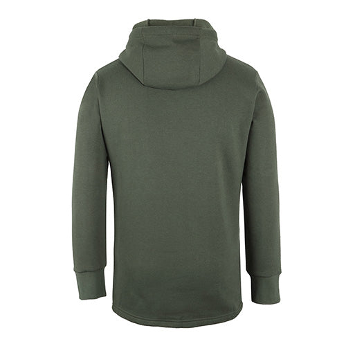 Load image into Gallery viewer, JB's Podium Sports Hoodie featuring a high collar with draw cord, thumb-hole cuffs, and a kangaroo pocket. Ideal for active and safety-focused environments, aligning with Active Safety's commitment to quality workwear.