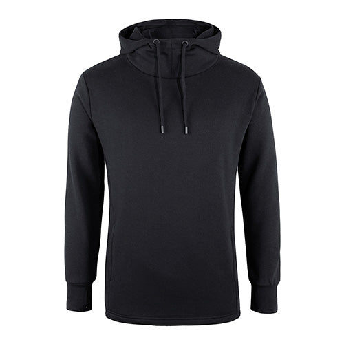 Load image into Gallery viewer, JB's Podium Sports Hoodie featuring a high collar with draw cord, thumb hole sleeve cuffs, and an internal kangaroo pocket, ideal for durable comfort in active and safety-focused environments.