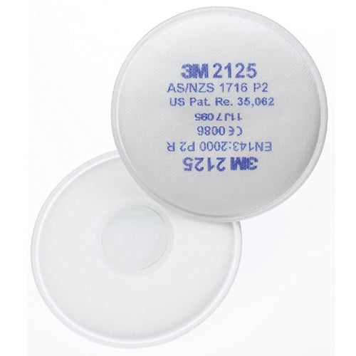 3M Particulate Disc Filter (P2) close-up, showcasing its protective design suitable for 3M respirators, used for shielding against particles, dust, and fumes in various industrial applications.
