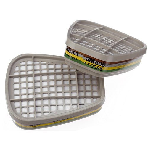 3M Multi Gas & Vapour Filter (ABEK1) close-up; showcases intricate filter design, suitable for chemical protection against various gases and vapours, aligning with Active Safety's commitment to workplace safety essentials.
