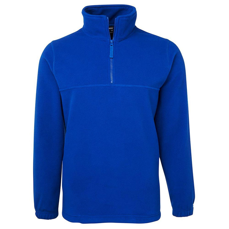 Load image into Gallery viewer, JB's Half Zip Polar Fleece Sweater, featuring a durable 100% polyester build, low pill polar fleece, side pockets, and an adjustable elastic hem, ideal for workplace safety and comfort from Active Safety.
